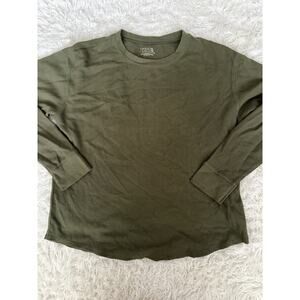 Time & Tru Women’s XL Olive Green Waffle Knit Tee. Comf